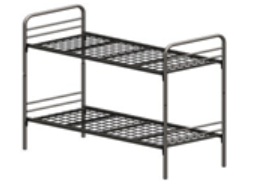 Ліжко Техпром металеве двоярусне розбірне 800х1900х1770 (мм)